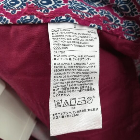 NWT Banana Republic Factory Paisley 5" Shorts Size 2 Stretch Casual Retro - Picture 5 of 12